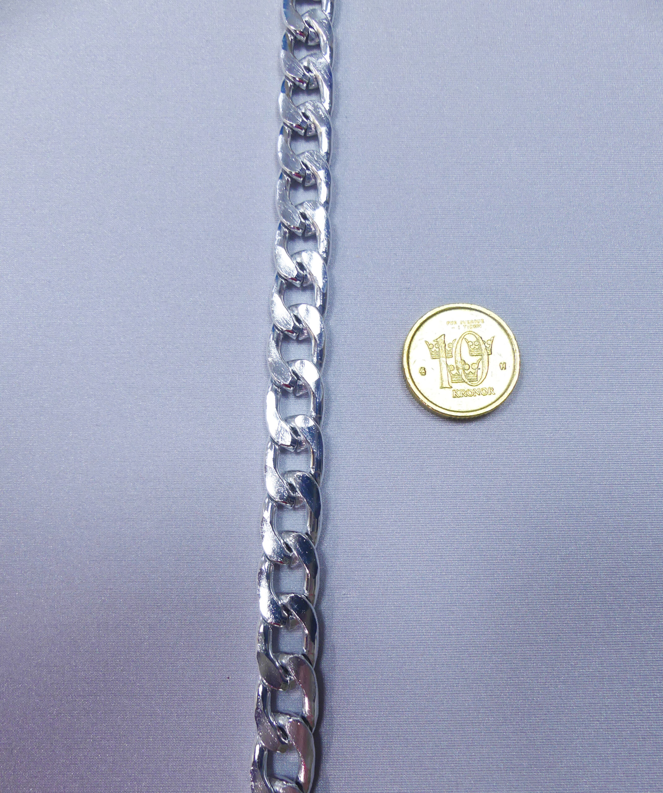 Kedja 1,2 cm Silverfärgad
